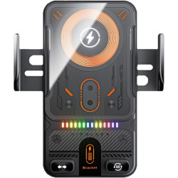 Support De Chargeur sans Fil pour Voiture, Support De Téléphone À Serrage Automatique, Supports De Navigation Électrique Rotatif