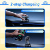 Juzely chargeur telephone voiture pour vw new beetle convertible 2002-2010, ventouse à vide rotatif à 360° et pliable support ch