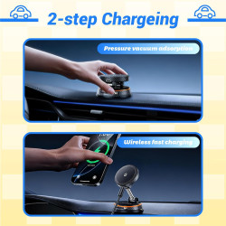 Juzely chargeur telephone voiture pour vw new beetle convertible 2002-2010, ventouse à vide rotatif à 360° et pliable support ch