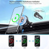 Support magnétique de voiture avec fonction de charge pour Magsafe - 15 W - Chargeur rapide pour iPhone 17 Air Pro Max Plus 16 1