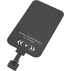 Denash Adaptateur Récepteur de Charge sans Fil, Module Récepteur Fin avec Connecteur de Charge en Métal pour Téléphones USB de T