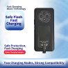 Denash Adaptateur Récepteur de Charge sans Fil, Module Récepteur Fin avec Connecteur de Charge en Métal pour Téléphones USB de T