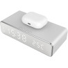 Station de Réveil avec Chargeur sans Fil - Support de Téléphone avec Affichage de la Température,Réveil numérique avec Charge sa