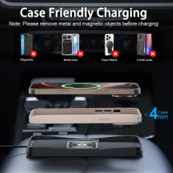 Chargeur Induction Voiture pour Peugeot 208 2019-2023 2024 2025, Tapis de Charge sans Fil Antidérapant 15W Type-C/USB Tapis de C