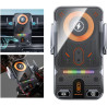 Chargeur de voiture sans fil à pince automatique 15 W avec contrôle à un bouton, compatible avec différents téléphones, port de 