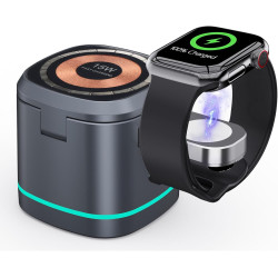 Fabater Station de Charge 3 en 1 pour Montre, écouteurs, Téléphone, Support de Charge Rapide Magnétique, Chargeur sans Fil pour 