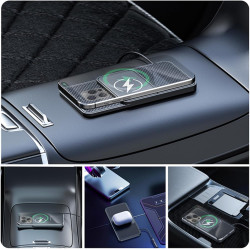 ISTOVO Tapis de Chargement pour Mercedes Benz A Class W177 A250e A260 AMG A45, Charge Induction TéLéPhone Support sans Fil Voitu