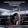 Chargeur de voiture magnétique sans fil 25 W avec lumière RVB, charge rapide, support de téléphone avec ventilateur de refroidis