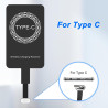Adaptateur de Charge sans Fil - Adaptateur de Charge sans Fil de Type C - Adaptateur récepteur Rapide de 5 W - Puce de récepteur