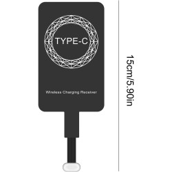 Adaptateur de Charge sans Fil - Adaptateur de Charge sans Fil de Type C - Adaptateur récepteur Rapide de 5 W - Puce de récepteur