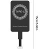 Adaptateur de Charge sans Fil - Adaptateur de Charge sans Fil de Type C - Adaptateur récepteur Rapide de 5 W - Puce de récepteur