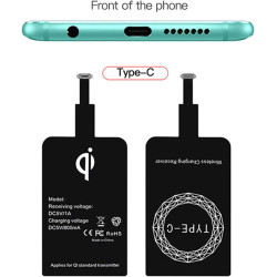 Adaptateur de Charge sans Fil - Adaptateur de Charge sans Fil de Type C - Adaptateur récepteur Rapide de 5 W - Puce de récepteur