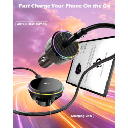 CloudValley Qi2.2 Support de téléphone sans fil 25 W pour Tesla Model Y/3, support de voiture magnétique réglable avec ventilate