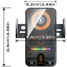 Support Intelligent 2 en 1 pour téléphone Portable avec Rotation Automatique et Chargeur sans Fil, 15W Qi Chargeur Induction Voi