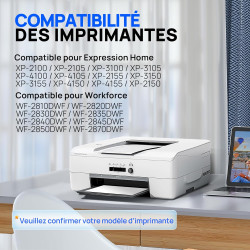 AIRLYSIS Cartouche d'encre Compatible pour 603XL pour Epson Expression Home XP 2100 XP 2105 XP 2150 XP 4105 XP 4100 XP 2155 XP 3