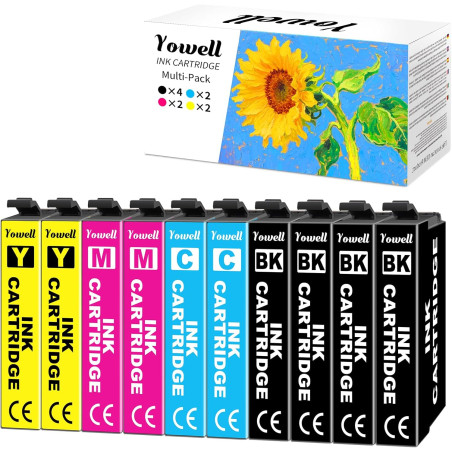 Yowell XP3200 XP2200 Cartouche Compatibles avec Epson Expression Home XP-2200 XP-2205 XP-3200 XP-3205 XP-4200 XP-4205, Workforce