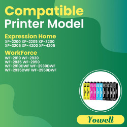 Yowell XP3200 XP2200 Cartouche Compatibles avec Epson Expression Home XP-2200 XP-2205 XP-3200 XP-3205 XP-4200 XP-4205, Workforce