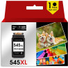 545XL Cartouches d'encre de Remplacement pour Canon 545 XL PG 545 PG-545 XL Multipack pour MX490 MX495 MG2550s MG2550 TS3150 TS3