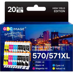 GPC Image 570 571 XL Cartouche d'encre Compatibles pour Canon 571 PGI-570 CLI-571XL pour Cartouche Canon MG5750 TS5055 pour PIXM