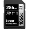 Lexar Carte SD Professionnelle 1066x 256 Go SDXC UHS-I avec Une Vitesse de Lecture jusqu'à 160 Mo/s, Carte Mémoire SD V30/U3/C10