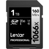 Lexar Carte SD Professionnelle 1066x 1 to, SDXC UHS-I jusqu'à 160 Mo/s en Lecture, Carte mémoire SD V30/U3/C10 pour appareils Ph