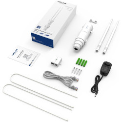 Repeteur WiFi Exterieur Puissant avec Antenne WiFi Longue Portée - Amplificateur Wavlink N300 2.4G- Outdoor Poe Répéteur WiFi Ex