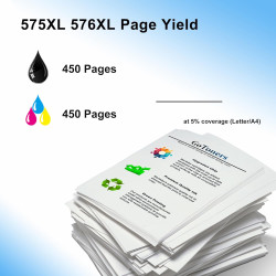 GoToners 575XL 576XL Compatible Cartouche pour Canon 575 et 576 Encre pour Canon PIXMA TR4755i TS3750i TS3752i TS3550i TR4750i T