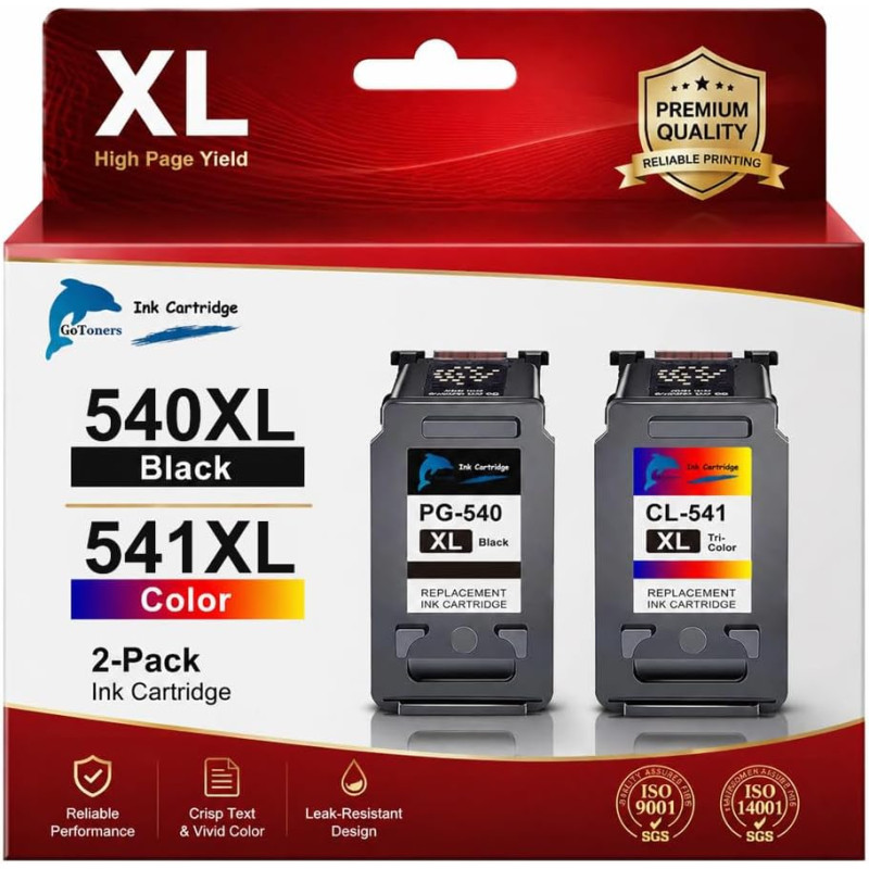 GoToners XL Compatible Cartouche pour Canon 540 541 Encre 540 et 541 pour PIXMA MG3600 TS5150 MG3650s TS5151 TS5100 MG3650 MX475
