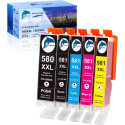 GoToners Cartouches d'encre XXL compatibles avec Canon 580 581 PGI-580 CLI-581 pour Canon Pixma 540 et 541 575 et 576 (580XXL/58