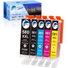 GoToners Cartouches d'encre XXL compatibles avec Canon 580 581 PGI-580 CLI-581 pour Canon Pixma 540 et 541 575 et 576 (580XXL/58
