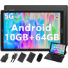 2026 tablette 10 pouces android octa core avec 64rom +2to tf | 5g + 2.4g wifi | gms | fhd | bleutooth 5.0 | 8mp + 5mp | type c, 