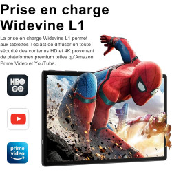 2026 Tablette Android 15 30Go RAM+128Go ROM + TF 2To 10 Pouces,Gemini AI,Octo-Core, 8000mAh,GPS,Corps intégré en métal, 5MP+8MP,