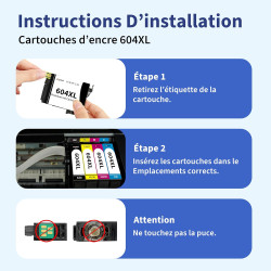XP-2200 Couleur Cartouche d'encre Compatible pour Epson Expression Home XP-2205 XP-4200 XP-4205 XP-3200 XP-3205 Workforce WF-293