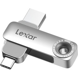 Lexar D50E 128 Go Clé USB Double SSD, Performances Élevées Jusqu'à 400 Mo/s en Lecture et 360 Mo/s en Écriture, Ports USB-C et U