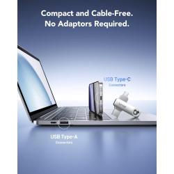 Lexar D50E 128 Go Clé USB Double SSD, Performances Élevées Jusqu'à 400 Mo/s en Lecture et 360 Mo/s en Écriture, Ports USB-C et U