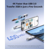 Lexar D50E 1 to Clé USB Double SSD, Performances Élevées Jusqu'à 390 Mo/s en Lecture et 400 Mo/s en Écriture, Ports USB-C et USB
