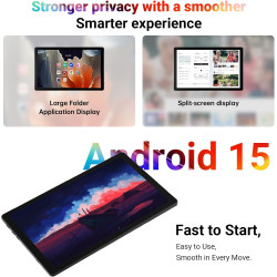 Android 15 tablet 10 zoll – 20gb ram (4+16) 64gb rom + 1tb tf, ips display 800×1280, octa-core, dual kamera, 5000mah akku, wifi6