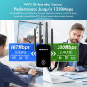 NEWFAST Répéteur WiFi AC1200 Mbps NF-RE523, Double Bande Amplificateur WiFi Puissant Couvre jusqu'à 100 m², Repetiteur WiFi Comp