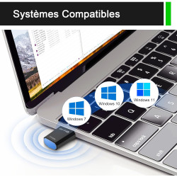 Clé WiFi 6 pour PC, Puissante AX900 Mbps Double Bande 5,8Ghz/2,4Ghz, Dongle WiFi Adaptateur USB WiFi Clé pour Windows 11/10
