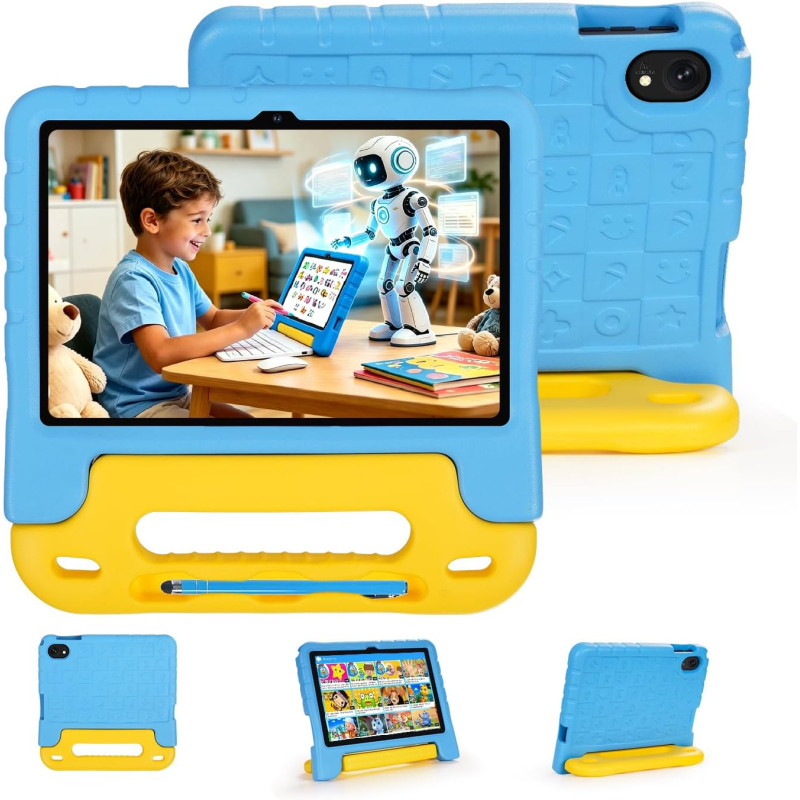 SUMTAB Tablette Tactile Enfant 10" HD, Android 15 Tablette pour Enfants, 30 Go RAM + 128 Go ROM (Extensible 2 to), 5G Wi-FI 6, p