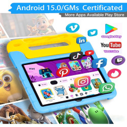 SUMTAB Tablette Tactile Enfant 10" HD, Android 15 Tablette pour Enfants, 30 Go RAM + 128 Go ROM (Extensible 2 to), 5G Wi-FI 6, p