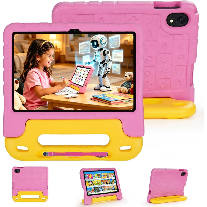 SUMTAB Tablette Tactile Enfant 10" HD, Android 15 Tablette pour Enfants, 30 Go RAM + 128 Go ROM (Extensible 2 to), 5G Wi-FI 6, p