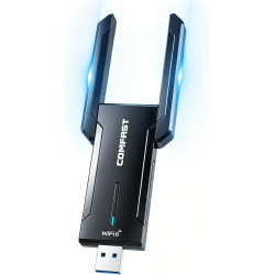 COMFAST Clé WiFi 6E, Clé WiFi pour PC AX5400 Mbps Tri-Bande 6GHZ / 5GHz / 2,4GHz Cle WiFi USB, Adaptateur WiFi Puissante Compati