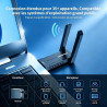 COMFAST Clé WiFi 6E, Clé WiFi pour PC AX5400 Mbps Tri-Bande 6GHZ / 5GHz / 2,4GHz Cle WiFi USB, Adaptateur WiFi Puissante Compati