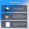 COMFAST Clé WiFi 6E, Clé WiFi pour PC AX5400 Mbps Tri-Bande 6GHZ / 5GHz / 2,4GHz Cle WiFi USB, Adaptateur WiFi Puissante Compati