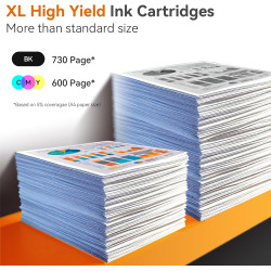 308XL Cartouches d'encre Compatible avec Cartouche HP 308 Noir et Couleur pour Encre HP 308, 308 XL pour HP Envy 6120e 6132e 652
