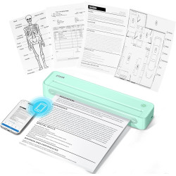 Imprimante thermique d90e portable sans encre bleutooth – 203 dpi, compatible ios/android/pc, idéale pour bureau voyage maison