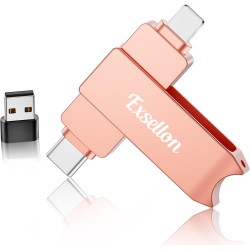 Cle USB iPhone Stockage 128 Go, sans Application – Stockez Photos et vidéos, Cle USB pour iPhone/Pad/Android/PC