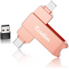 Cle USB iPhone Stockage 128 Go, sans Application – Stockez Photos et vidéos, Cle USB pour iPhone/Pad/Android/PC