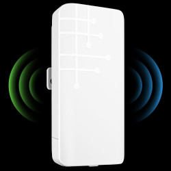 Repeteur WiFi Exterieur, 300Mbit/s Amplificateur WiFi Puissant Outdoor, 2.4GHz Répéteur Wi-FI Extérieur avec Reapter/AP Mode, Co
